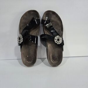 Mephisto Black Women's Sandals with Embellishments Sz.40 (Sz.10)